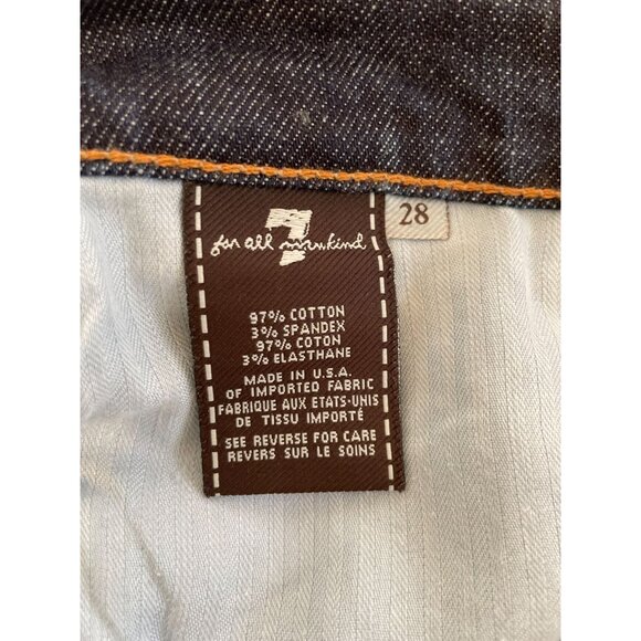 7 For All Mankind Womens Y2K Bootcut Jeans Size 28 Dark Wash Cotton/Spandex Blen - Picture 4 of 12